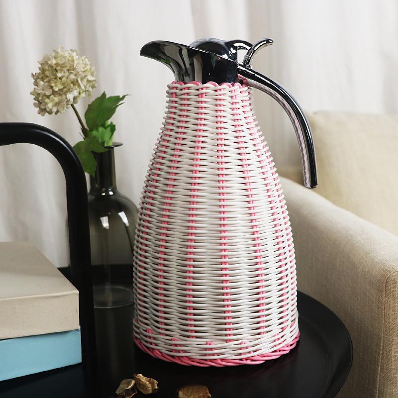European Style Rattan Woven Stainless Steel Insulated Coffee and Hot Water Thermos Pot
European Style Rattan Woven Stainless Steel Insulated Coffee and Hot Water Thermos Pot
