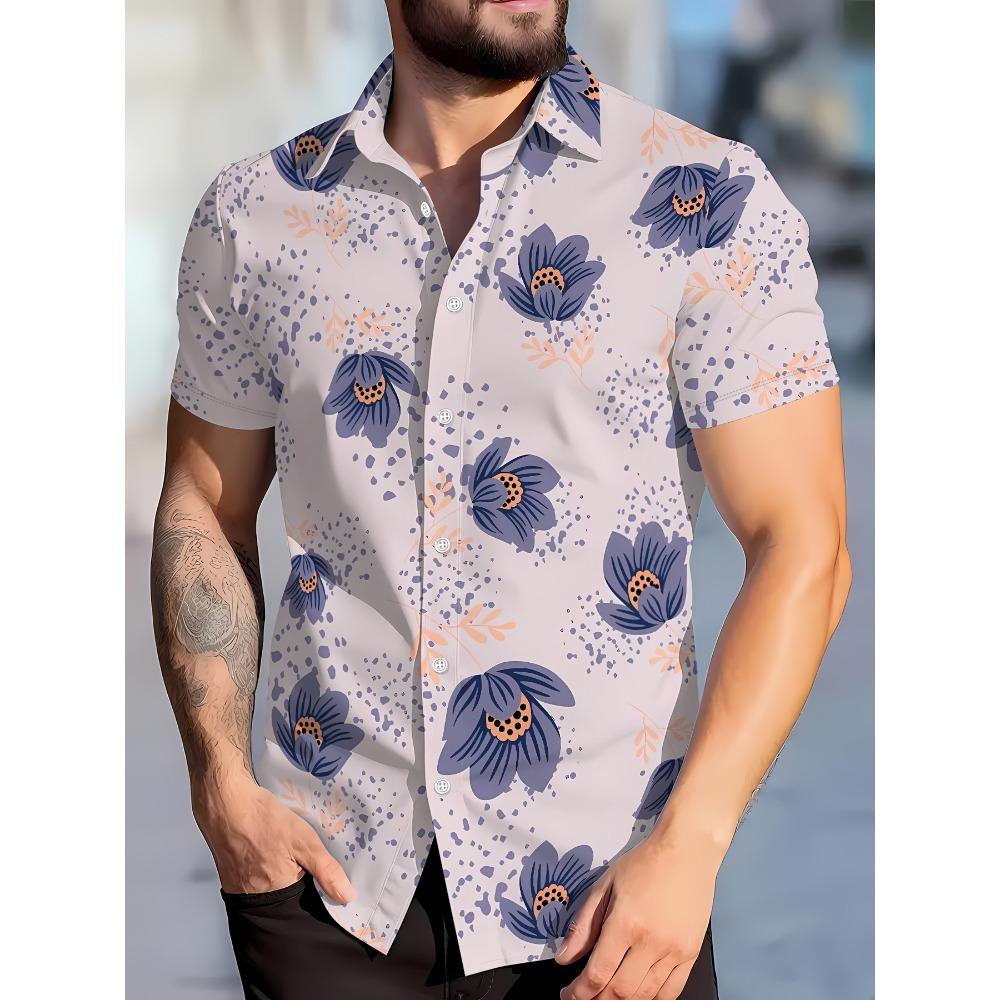 2026 Summer New Style Men s Short-Sleeved Shirt with 3D Flower Pattern Print Street Casual Fashion Comfortable and Soft S
2026 Summer New Style Men s Short-Sleeved Shirt with 3D Flower Pattern Print Street Casual Fashion Comfortable and Soft S