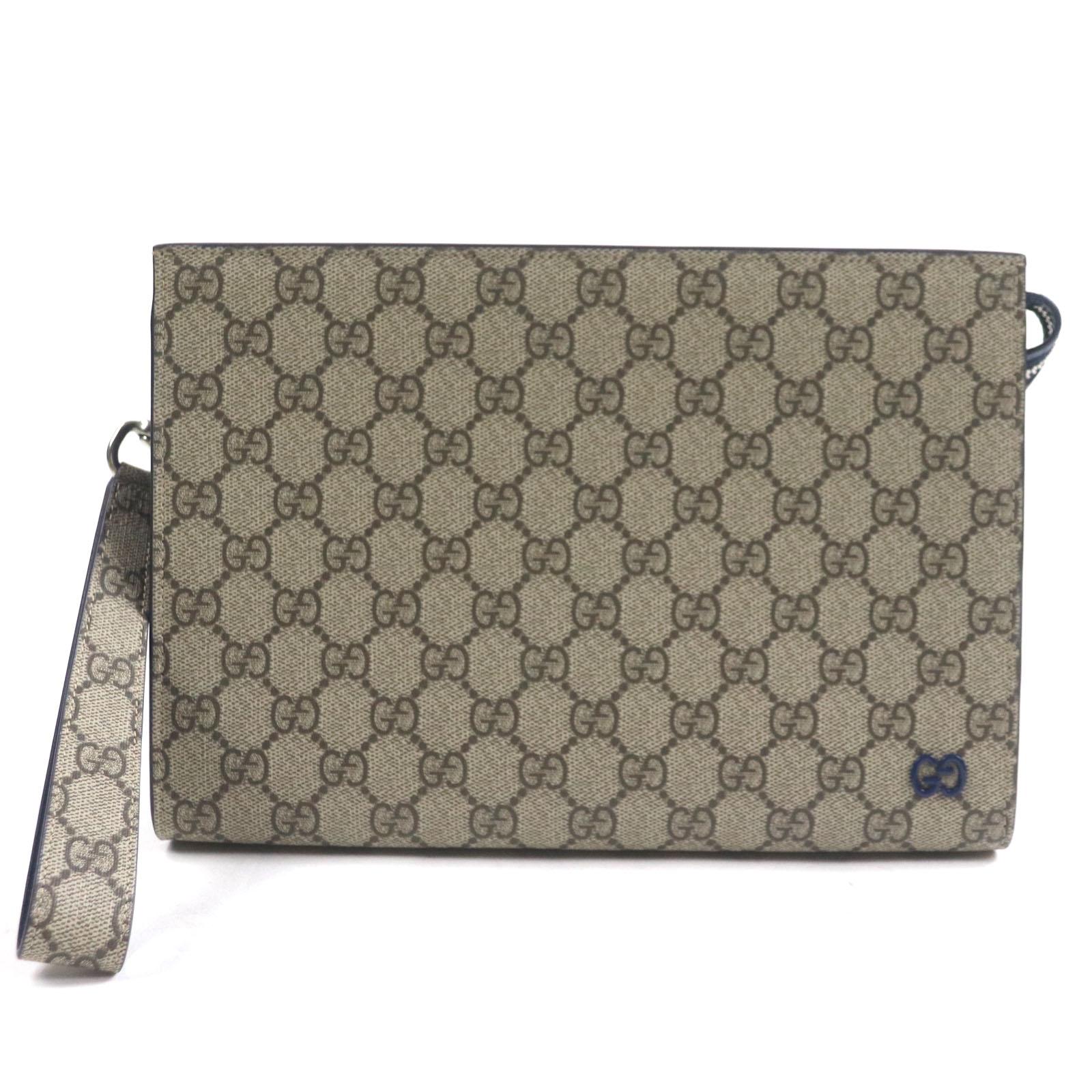 GUCCI Clutch bag Beige blue GG Supreme Canvas mens 768255 Used
GUCCI Clutch bag Beige blue GG Supreme Canvas mens 768255 Used