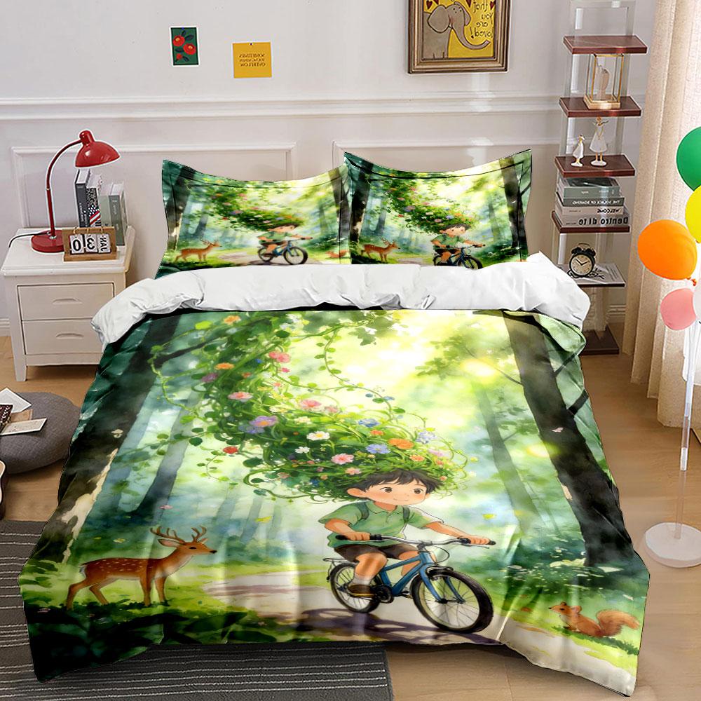 Cyclist, deer, squirrel, flowers. Bedding sets Duvet cover sets Duvet covers Pillowcases(1 * Duvet Cover 2 * Pillowcases, without duvet insert) 135x200cm
Cyclist, deer, squirrel, flowers. Bedding sets Duvet cover sets Duvet covers Pillowcases(1 * Duvet Cover 2 * Pillowcases, without duvet insert) 135x200cm