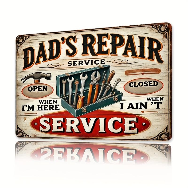 Sign DadS Repair Service Tin Sign Iron Wall Art Suitable for Home Bars Man Caves Cafes And Garage Decor a Unique 20x30cm(7.8x11.8inch)
Sign DadS Repair Service Tin Sign Iron Wall Art Suitable for Home Bars Man Caves Cafes And Garage Decor a Unique 20x30cm(7.8x11.8inch)