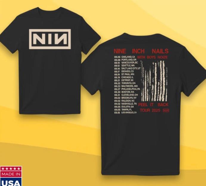 Nine Inch Nails Peel It Back Tour 2025 T-Shirt Size S-4XL 4XL
Nine Inch Nails Peel It Back Tour 2025 T-Shirt Size S-4XL 4XL