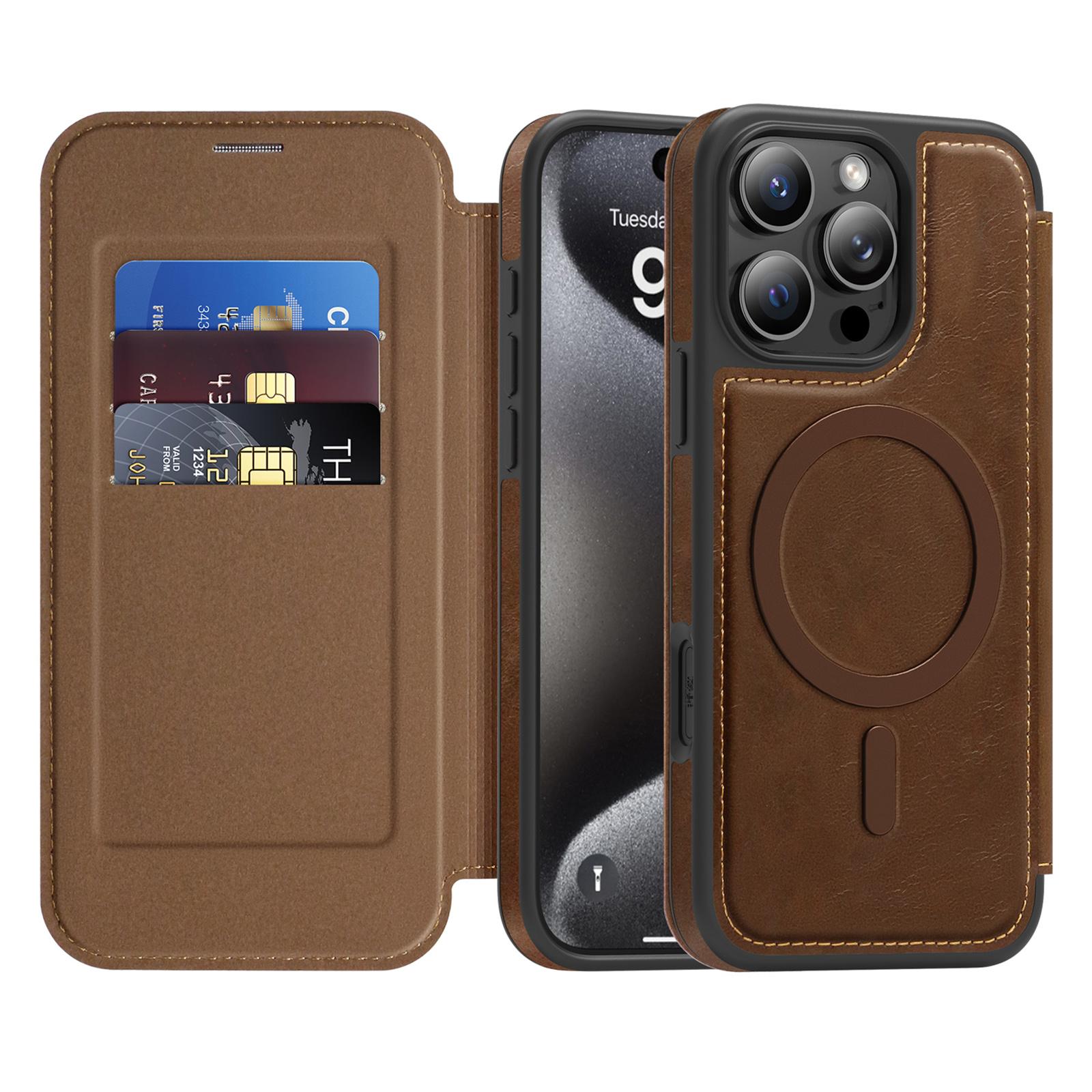 For iPhone 15 Pro Case Compatible with MagSafe RFID Blocking Card Holder Leather Phone Cover Titanium Grey
For iPhone 15 Pro Case Compatible with MagSafe RFID Blocking Card Holder Leather Phone Cover Titanium Grey