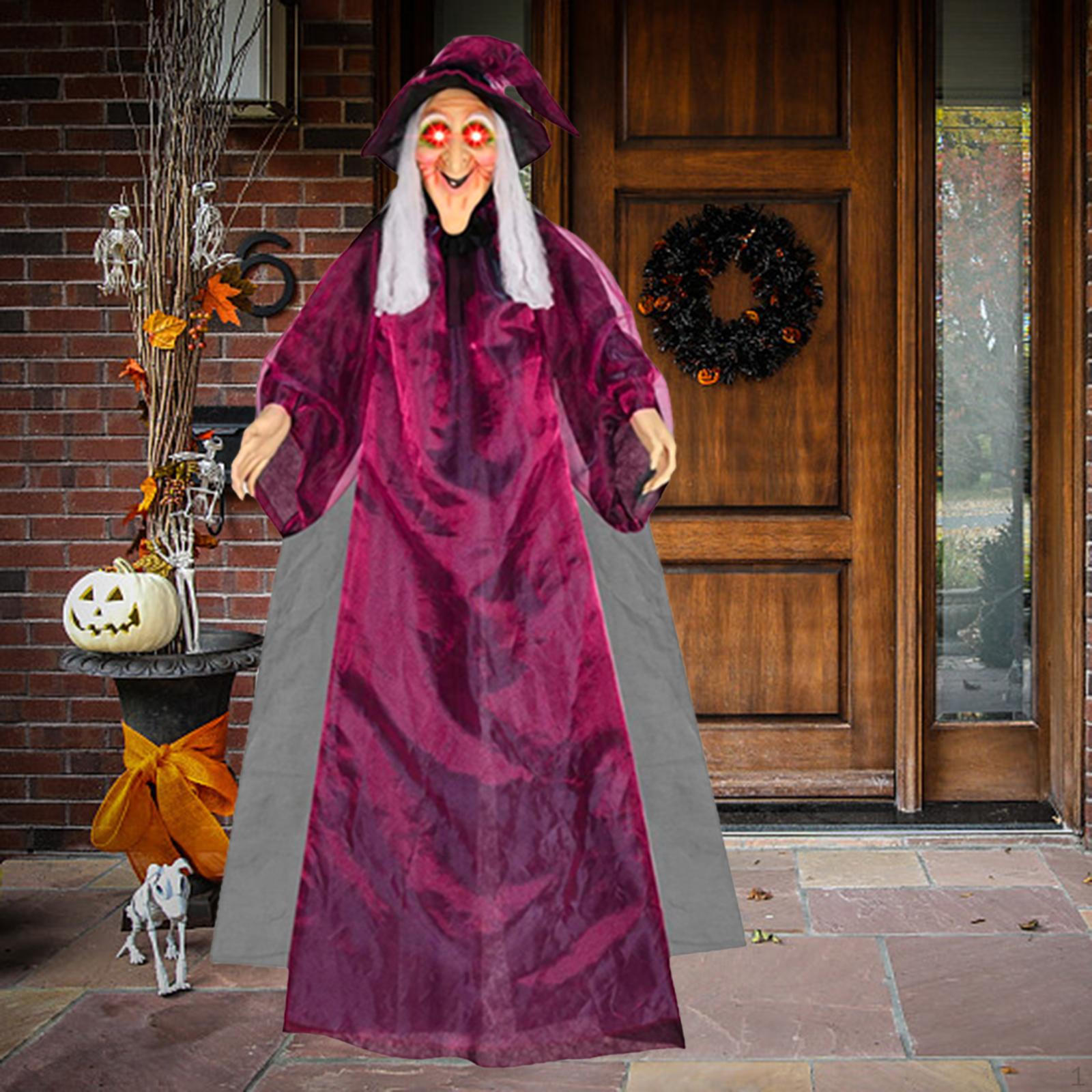 Hanging Animated Witch Halloween Decoration Spooky Sounds Durable with Flashing Red Eyes for
Hanging Animated Witch Halloween Decoration Spooky Sounds Durable with Flashing Red Eyes for