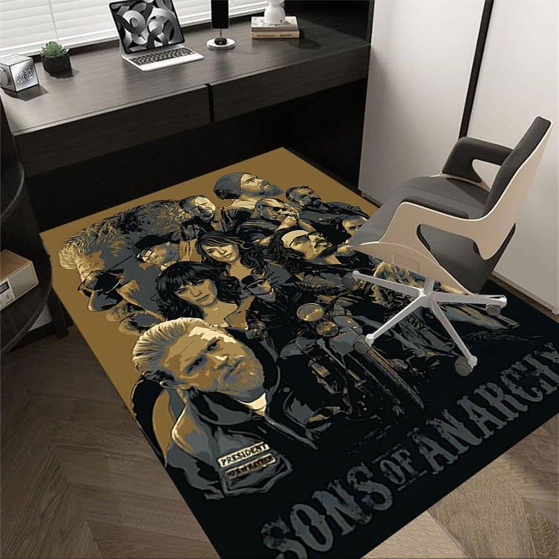 1pc Sons of Anarchy themed Office Carpet Chair Mats - durable polyester rug for home theater, office, dorm room decor - tA66 60cm by 90cm
1pc Sons of Anarchy themed Office Carpet Chair Mats - durable polyester rug for home theater, office, dorm room decor - tA66 60cm by 90cm