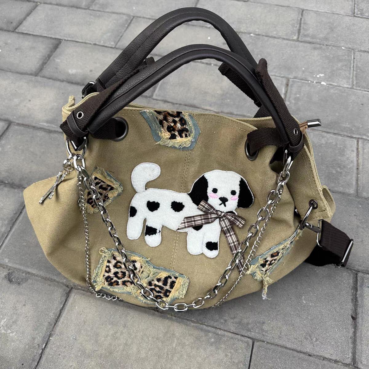 Hot Girl Vintage Leopard Tote Bag Women Canvas Khaki Shoulder Bags Ladies Y2K Dog Print Handle Large Capacity Crossbody Bags New 58x35x16cm хаки
Hot Girl Vintage Leopard Tote Bag Women Canvas Khaki Shoulder Bags Ladies Y2K Dog Print Handle Large Capacity Crossbody Bags New 58x35x16cm хаки