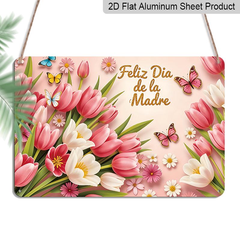 2D Flat, 1pc Feliz Día De La Madre Floral Plaque, 12 ×8 - Tulip & Butterfly Decor Sign, Pink - Aluminium Wall Hanging Decoration for Home, Porch 20*30cm
2D Flat, 1pc Feliz Día De La Madre Floral Plaque, 12 ×8 - Tulip & Butterfly Decor Sign, Pink - Aluminium Wall Hanging Decoration for Home, Porch 20*30cm