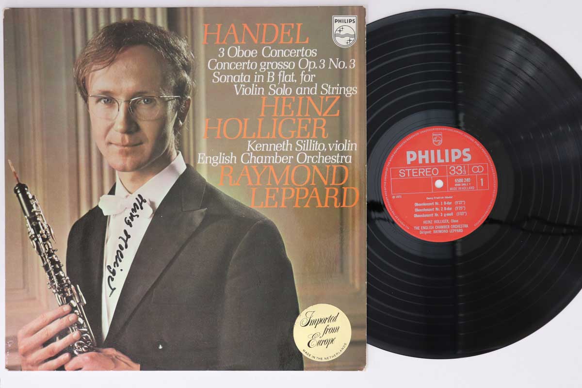 LP Record RAYMOND LEPPARD - Handel, Heinz Holliger: 3 Oboenkonz 6500240 PHILIPS 1971 Netherland Classical Used
LP Record RAYMOND LEPPARD - Handel, Heinz Holliger: 3 Oboenkonz 6500240 PHILIPS 1971 Netherland Classical Used