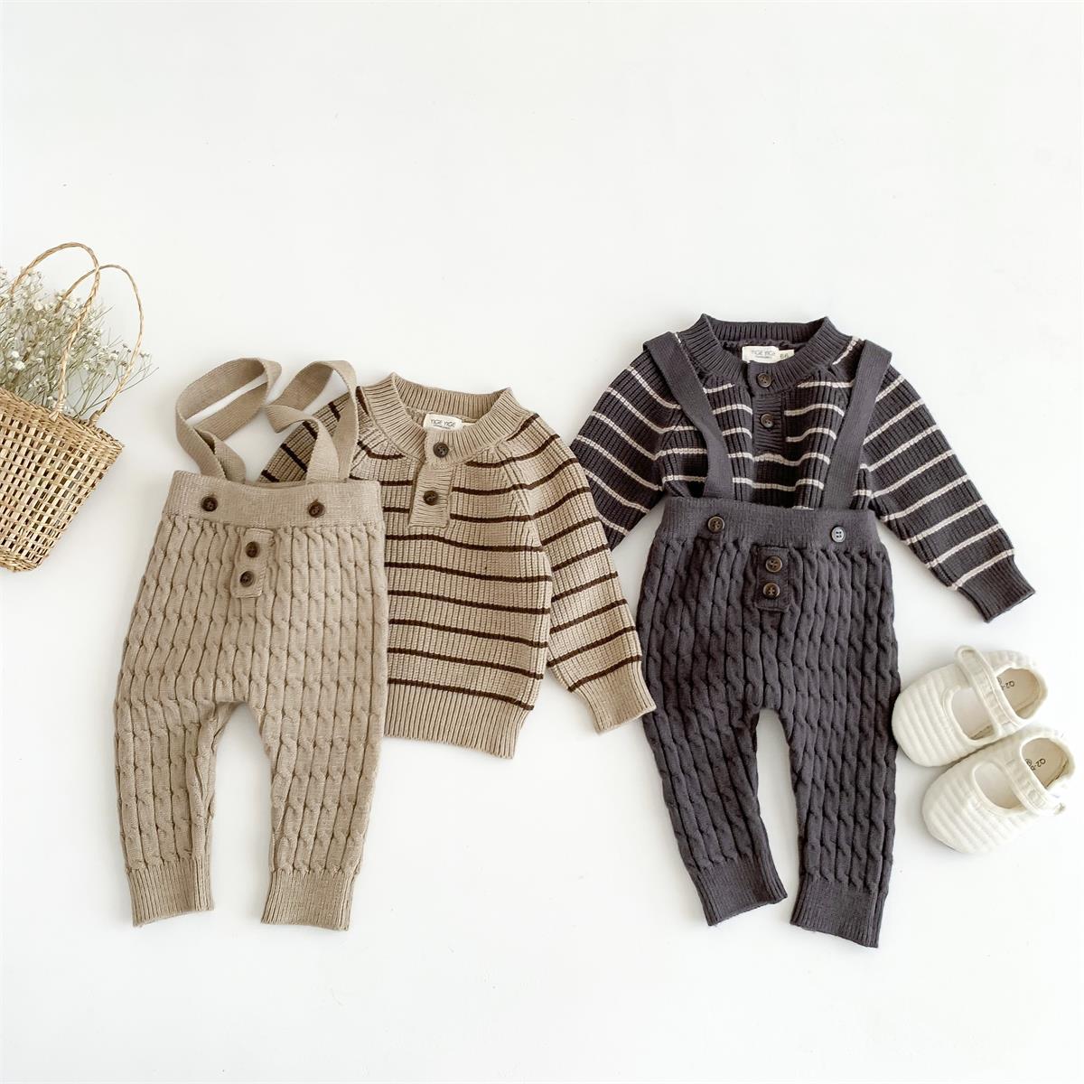 Комплект из полосатого свитера и комбинезона для младенцев и малышей: Осенне-зимняя одежда для новорожденных мальчиков и девочек 90 cm
Комплект из полосатого свитера и комбинезона для младенцев и малышей: Осенне-зимняя одежда для новорожденных мальчиков и девочек 90 cm