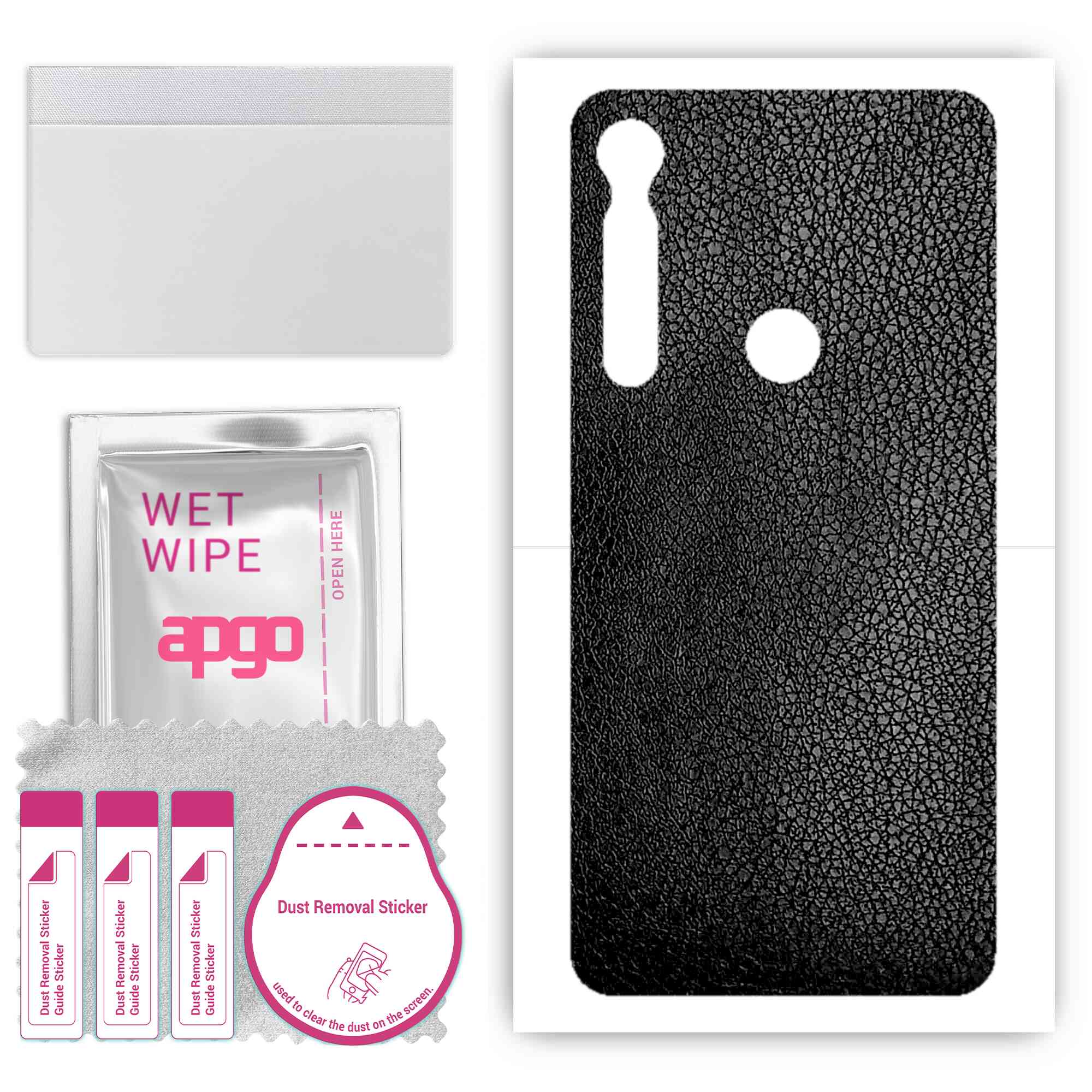 apgo Protective Skin Sticker for the back compatible with Motorola One Macro, Wrap Film, Foil, Vinyl - Pattern Black Leather
apgo Protective Skin Sticker for the back compatible with Motorola One Macro, Wrap Film, Foil, Vinyl - Pattern Black Leather