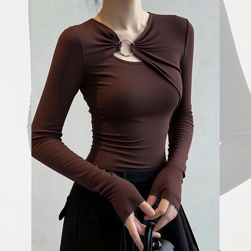 Elegant Black Cinched Waist Long-Sleeve Base Layer Top for Women - Stunning High-Quality Autumn/Winter Design Medium кофейный
Elegant Black Cinched Waist Long-Sleeve Base Layer Top for Women - Stunning High-Quality Autumn/Winter Design Medium кофейный