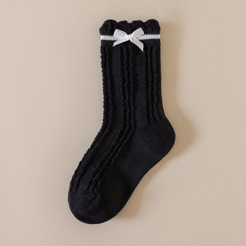 Autumn Cotton Mid-Calf Socks with Bow & Lace - Girls Korean Academy Style Socks M 3-5 years (Foot size 23-27)
Autumn Cotton Mid-Calf Socks with Bow & Lace - Girls Korean Academy Style Socks M 3-5 years (Foot size 23-27)