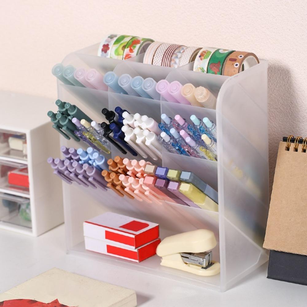 9 Compartment Pencil Display Holder Oblique Insertion Type Pen Holder Desk Organizer Bedroom прозорий
9 Compartment Pencil Display Holder Oblique Insertion Type Pen Holder Desk Organizer Bedroom прозорий