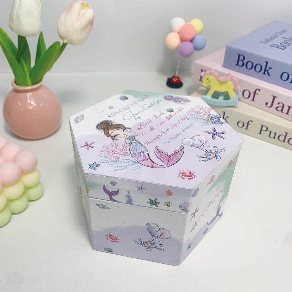Dustproof Hexagonal Music Box With Mirror Girls Storage Box Ocean Princess Jewelry Box Bedroom синій
Dustproof Hexagonal Music Box With Mirror Girls Storage Box Ocean Princess Jewelry Box Bedroom синій