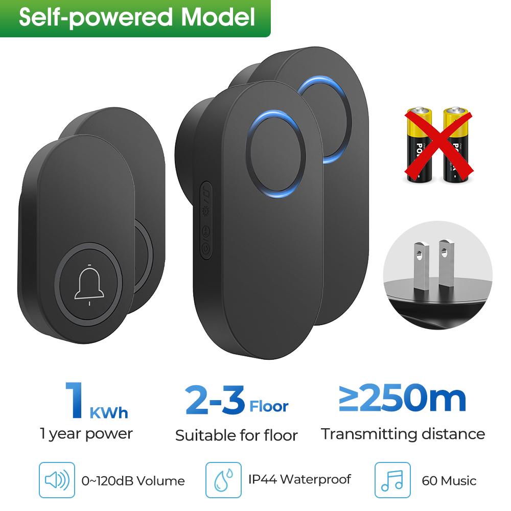 ML008-B-22US 60 Melodies Wireless Self-Powered Doorbell Ring US Plug/Black,2 Transmitter+2 Receiver Type A
ML008-B-22US 60 Melodies Wireless Self-Powered Doorbell Ring US Plug/Black,2 Transmitter+2 Receiver Type A