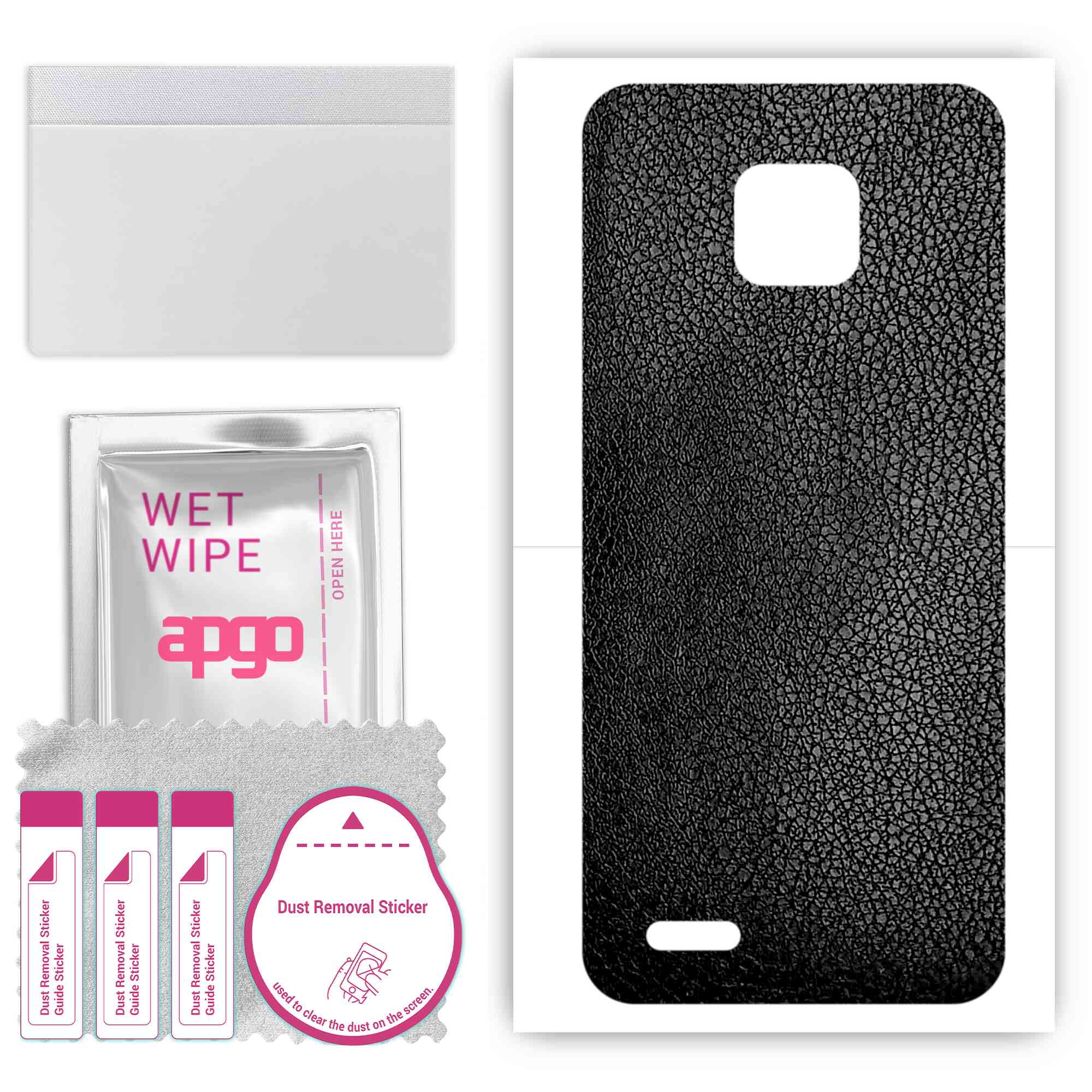 apgo Protective Skin Sticker for the back compatible with Ulefone S11, Wrap Film, Foil, Vinyl - Pattern Black Leather
apgo Protective Skin Sticker for the back compatible with Ulefone S11, Wrap Film, Foil, Vinyl - Pattern Black Leather