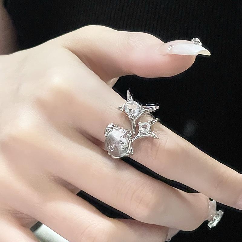 Niche Design Set, Necklace, French Moonstone Open Ring, Women S High-End Gemstone, Dark Wind Stud Earrings.
Niche Design Set, Necklace, French Moonstone Open Ring, Women S High-End Gemstone, Dark Wind Stud Earrings.