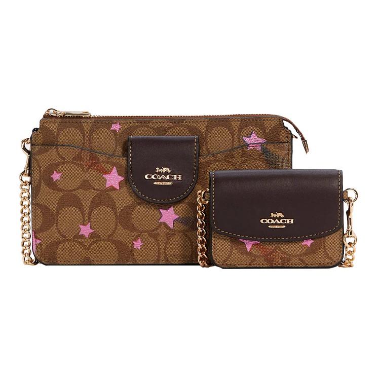 Coach Poppy 21 Classic Monogram Disco Star Print Chain Mother Bag Canvas Leather Shoulder Bag Small Women shoulder bag Khaki C7288-IME7V Basic Set (Bag+Dust Bag)
Coach Poppy 21 Classic Monogram Disco Star Print Chain Mother Bag Canvas Leather Shoulder Bag Small Women shoulder bag Khaki C7288-IME7V Basic Set (Bag+Dust Bag)