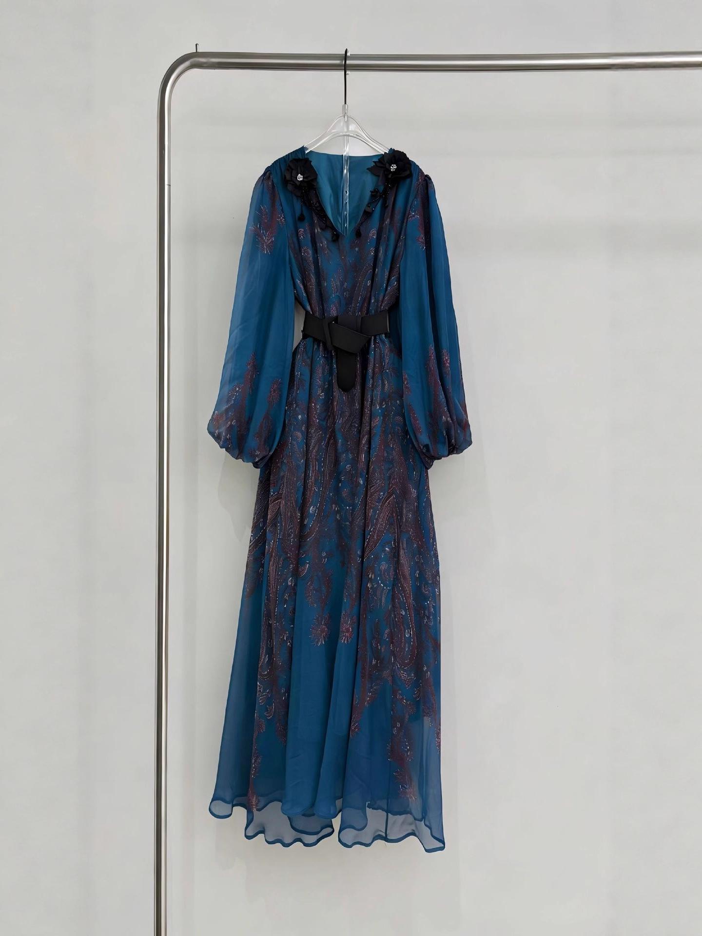 Ethnic V-Neck Floral Lace Long-Sleeve Dress S синій
Ethnic V-Neck Floral Lace Long-Sleeve Dress S синій