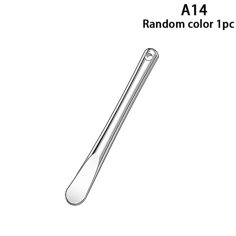 1 шт. Металлическая цинковая мини-косметическая лопатка Изогнутая ложка Золотая Серебряная Ложка для крема для макияжа Маска Ложка Палочка для крема для глаз Ложка для красоты