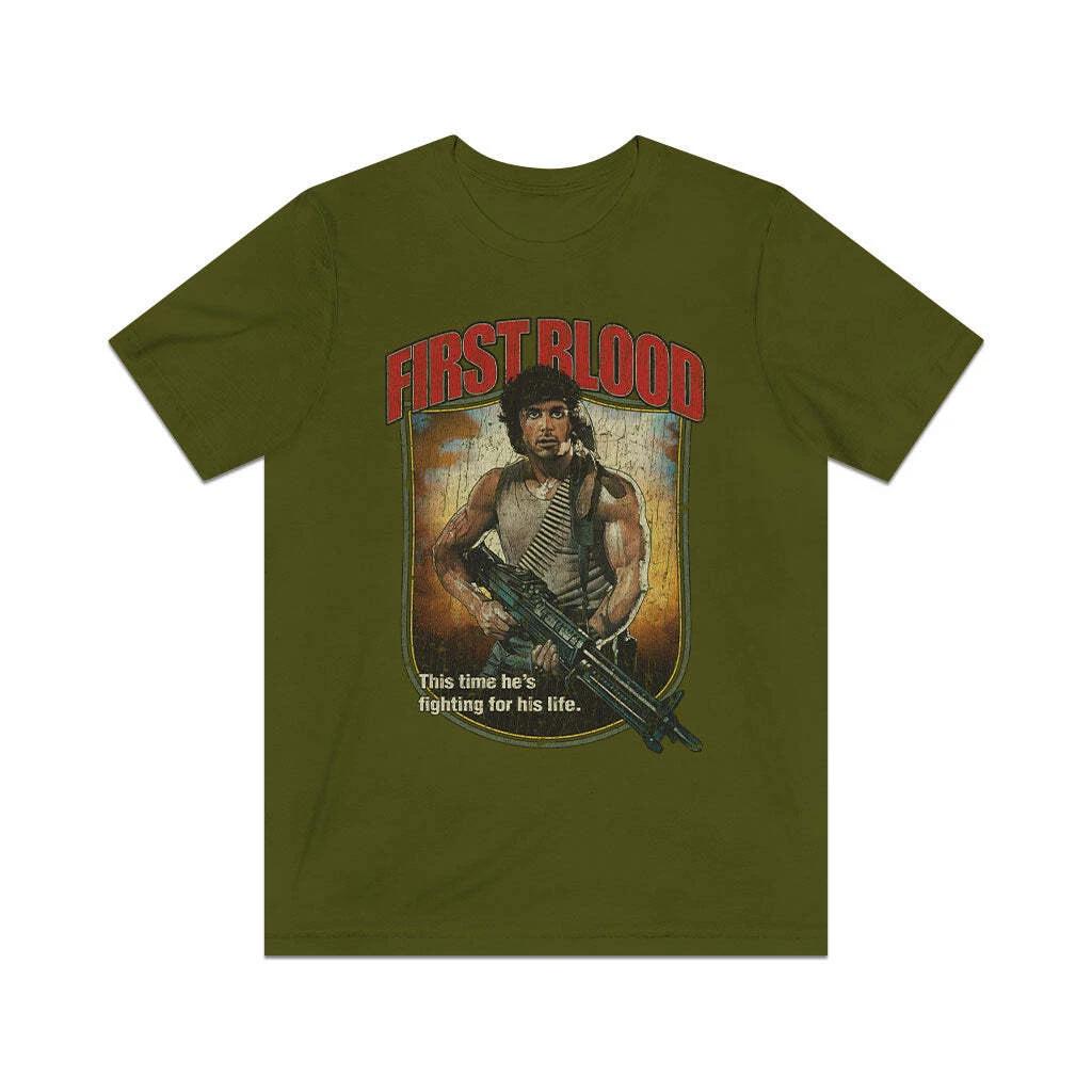 First Blood 1982 Vintage Men s T shirt XL
First Blood 1982 Vintage Men s T shirt XL