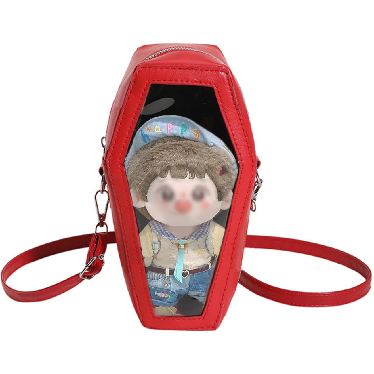 YUYAKESHI Ita Bag, Coffin-Shaped, with Clear Window for Obitsu 11, Fits 10cm Plush Toys, PU Leather Shoulder Bag, Perfect for Showing Off Your Doll,
YUYAKESHI Ita Bag, Coffin-Shaped, with Clear Window for Obitsu 11, Fits 10cm Plush Toys, PU Leather Shoulder Bag, Perfect for Showing Off Your Doll,