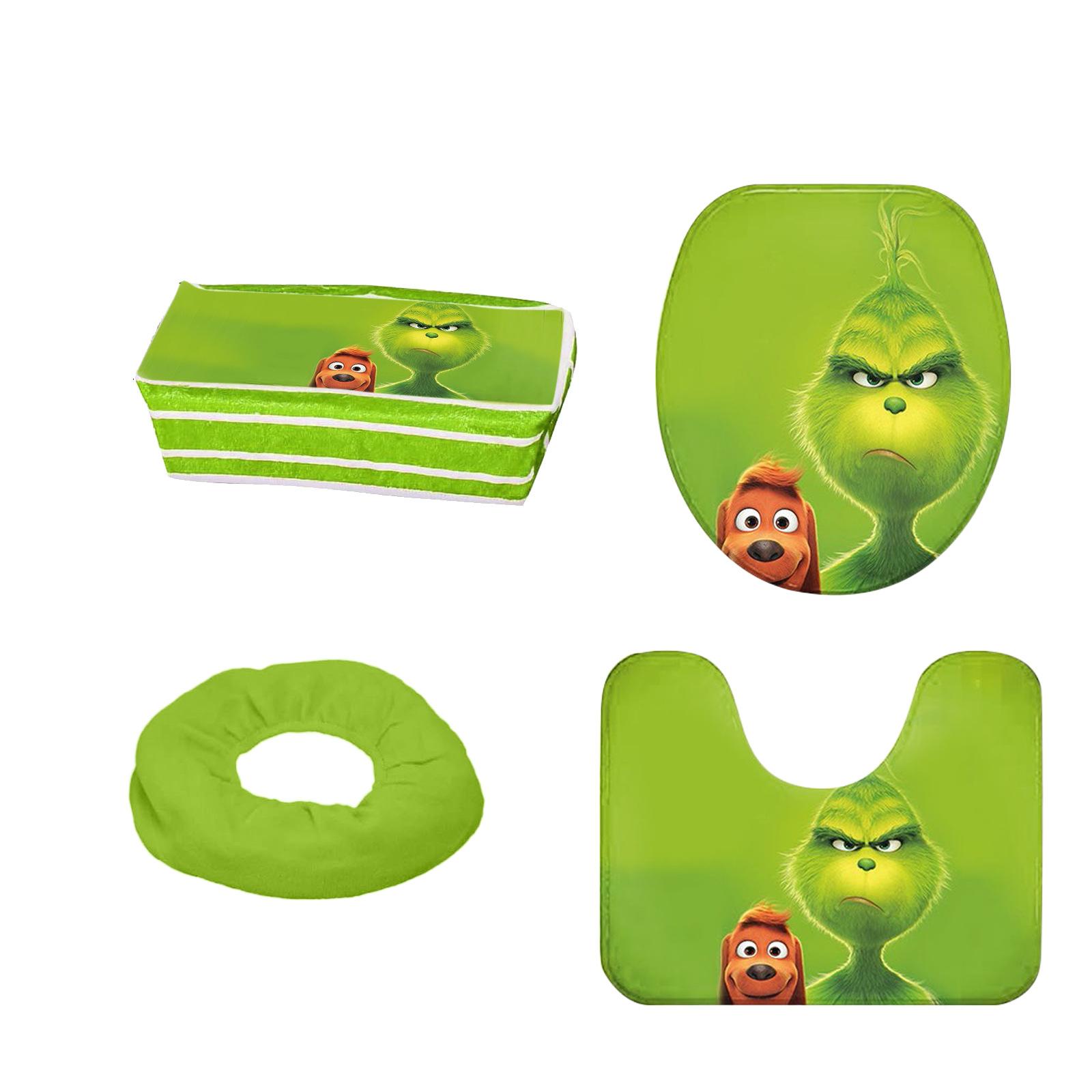 4 шт. Рождественский коврик для ванной комнаты, крышка для унитаза, коврик для ванной, нескользящий коврик для душа, ванной комнаты One Size
4 шт. Рождественский коврик для ванной комнаты, крышка для унитаза, коврик для ванной, нескользящий коврик для душа, ванной комнаты One Size