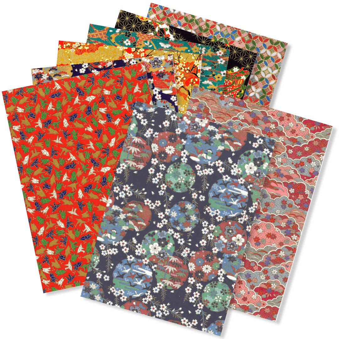 Washi Kyoto Yuzen Washi set A4 size x 21cm Colored and patterned Japanese Chiyogami High quality origami 10-sheet approx. 29.7cm
Washi Kyoto Yuzen Washi set A4 size x 21cm Colored and patterned Japanese Chiyogami High quality origami 10-sheet approx. 29.7cm