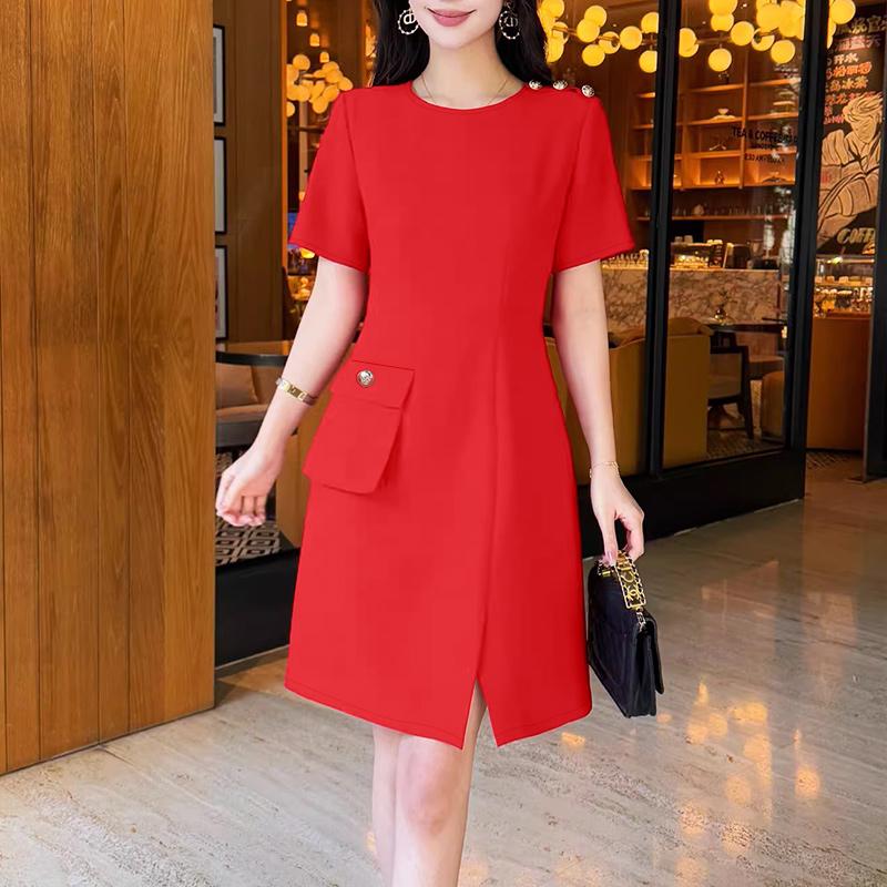 ZANZEA Women Elegant Casual Round Neck Solid Color Short Sleeve Dress L красный
ZANZEA Women Elegant Casual Round Neck Solid Color Short Sleeve Dress L красный