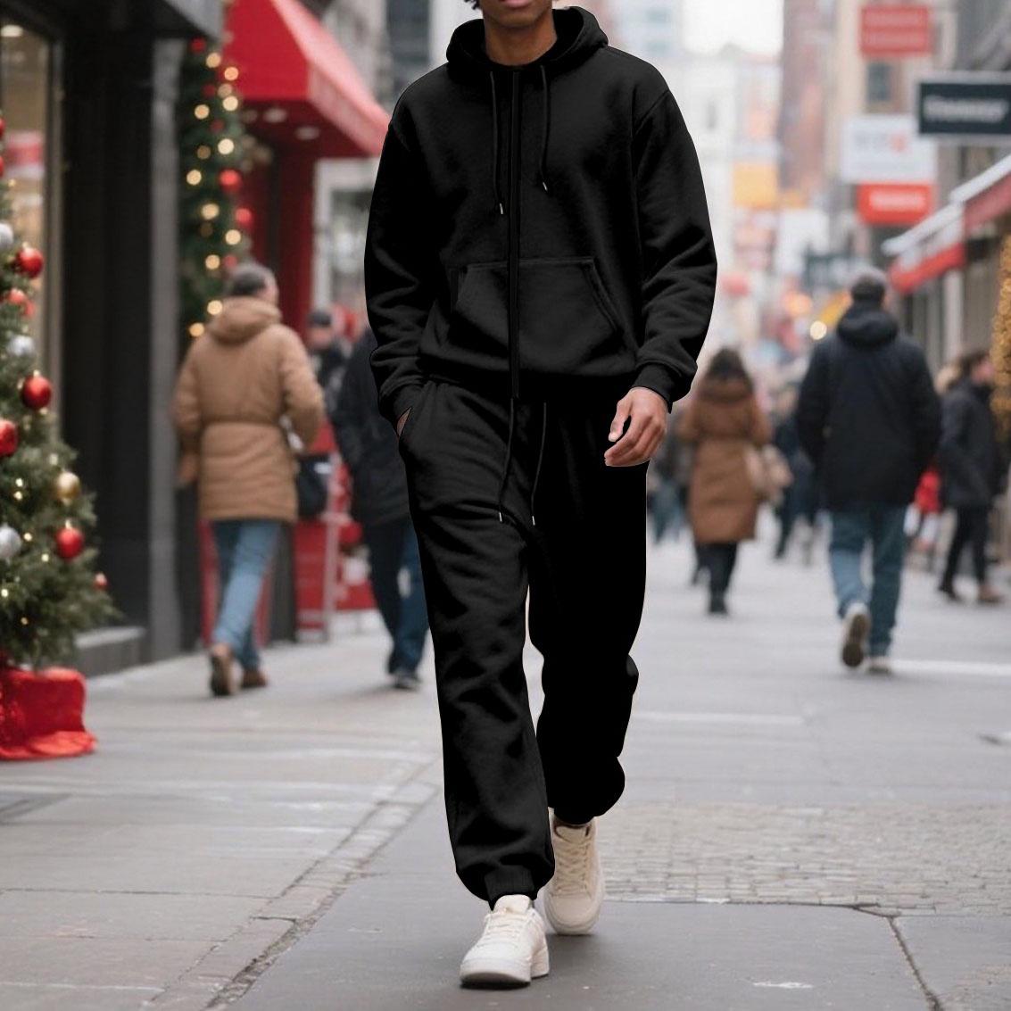 Fleece-lined Hooded Men s Tracksuits, Zipper Drawstring Women s Sports Suit, Solid Color Sporty Two-piece Set XXXL
Fleece-lined Hooded Men s Tracksuits, Zipper Drawstring Women s Sports Suit, Solid Color Sporty Two-piece Set XXXL