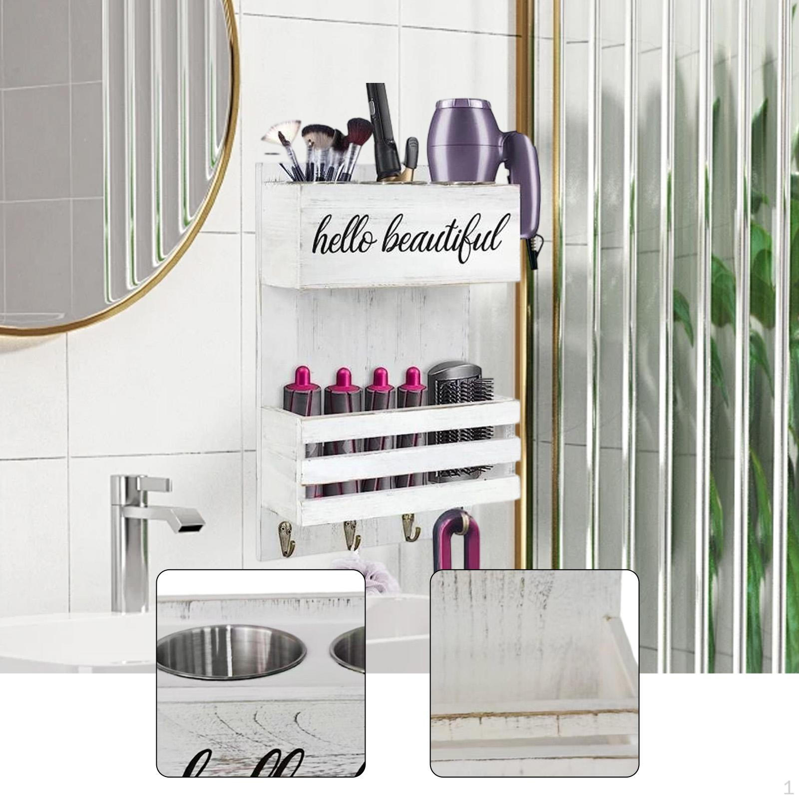 Decorative 2-tier Wall Shelf for Hair Dryers, Dryers And Styling Accessories, Farmhouse . білий
Decorative 2-tier Wall Shelf for Hair Dryers, Dryers And Styling Accessories, Farmhouse . білий