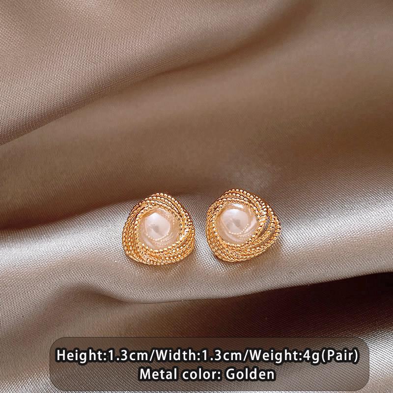 Unusual Gold Colour Ball Wrapped Around Pearl Stud Earrings 2026 New Popular Accessory For Women s Light Luxury Ear Accessories
Unusual Gold Colour Ball Wrapped Around Pearl Stud Earrings 2026 New Popular Accessory For Women s Light Luxury Ear Accessories