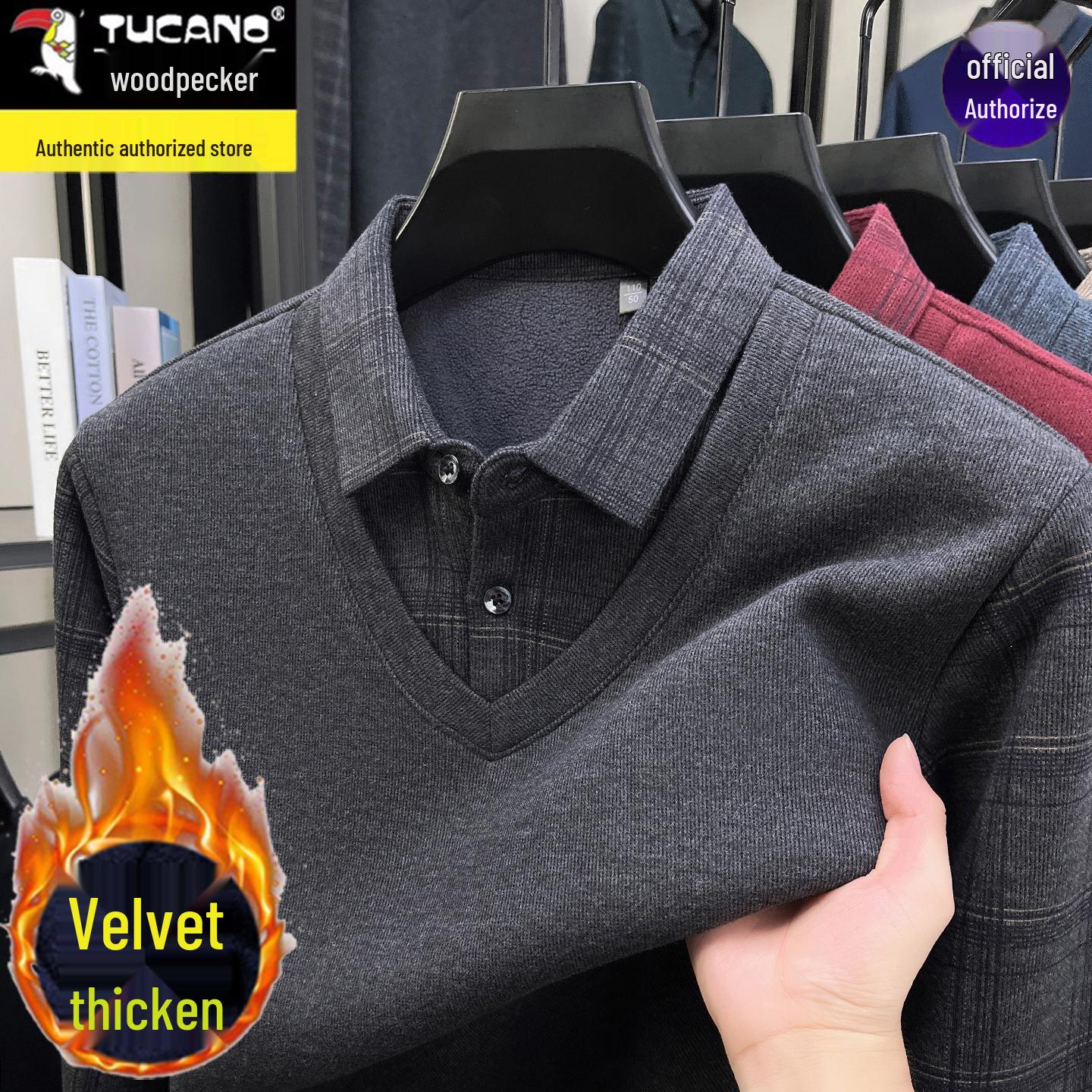 Woodpecker 2025 Men s Faux Two-Piece Velvet-Lined Sweater: Cozy Winter Outerwear for Dads L for 120-140 lbs сірий колір
Woodpecker 2025 Men s Faux Two-Piece Velvet-Lined Sweater: Cozy Winter Outerwear for Dads L for 120-140 lbs сірий колір