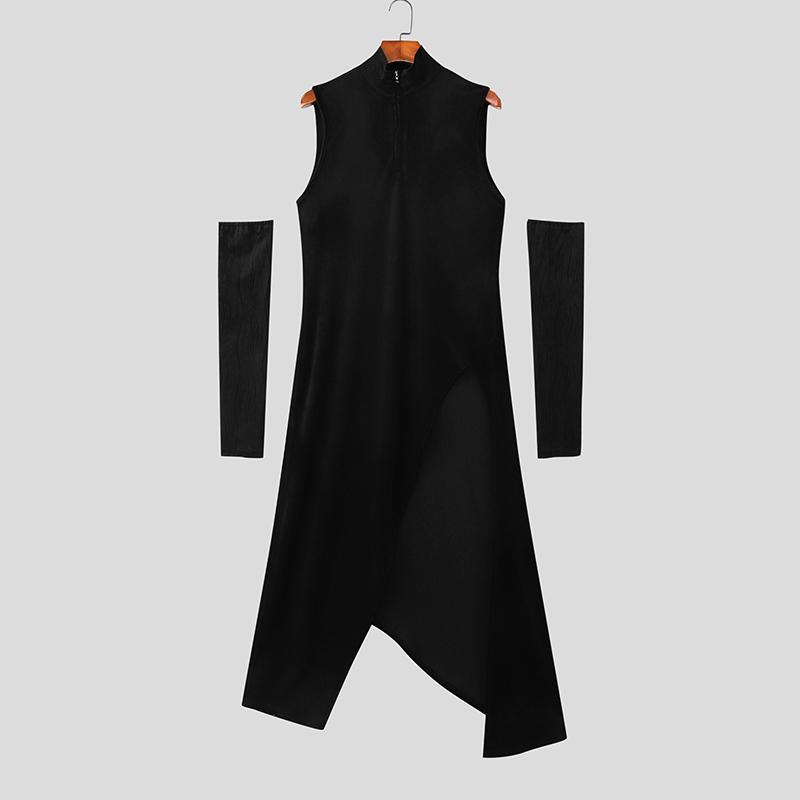 INCERUN Autumn Men Stand Neck Oversleeve High Splits Tunic Tops Pullovers 4XL чорний
INCERUN Autumn Men Stand Neck Oversleeve High Splits Tunic Tops Pullovers 4XL чорний