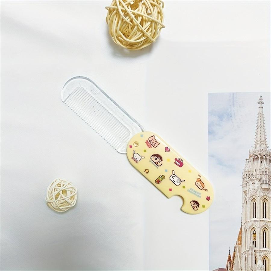 1pc Comb Set Cartoon Folding Mirror, Mini Portable Pocket Size, ABS Plastic Handle, Plastic Bristle, for Normal Hair жовтий
1pc Comb Set Cartoon Folding Mirror, Mini Portable Pocket Size, ABS Plastic Handle, Plastic Bristle, for Normal Hair жовтий
