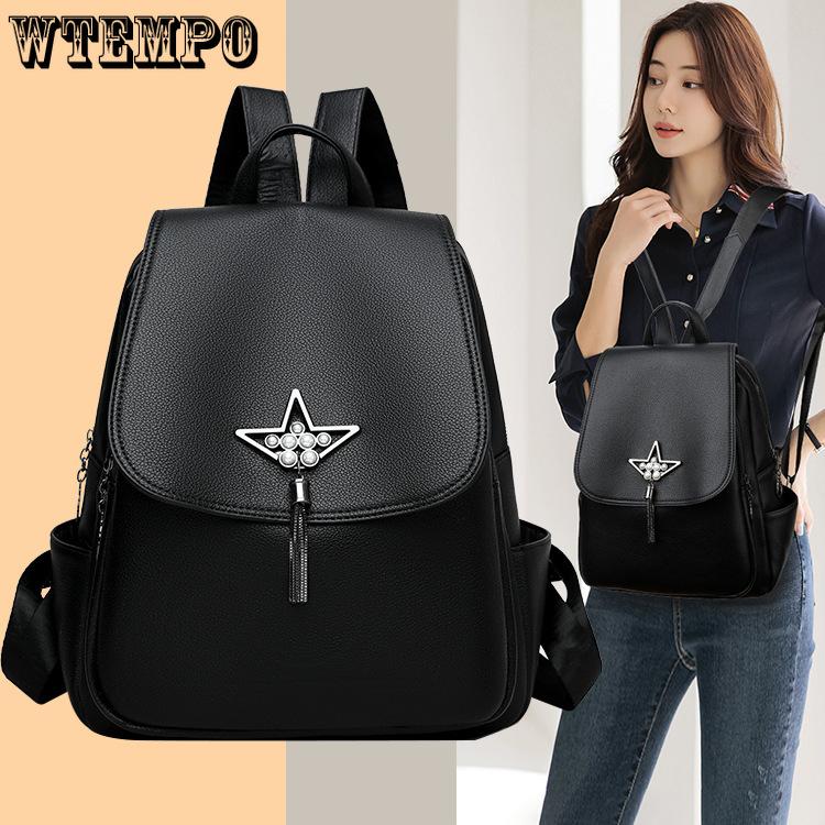 Women s Soft Leather Commuter Bag Black Simple and Lightweight Shopping Travel Backpack Leisure Backpack one size
Women s Soft Leather Commuter Bag Black Simple and Lightweight Shopping Travel Backpack Leisure Backpack one size