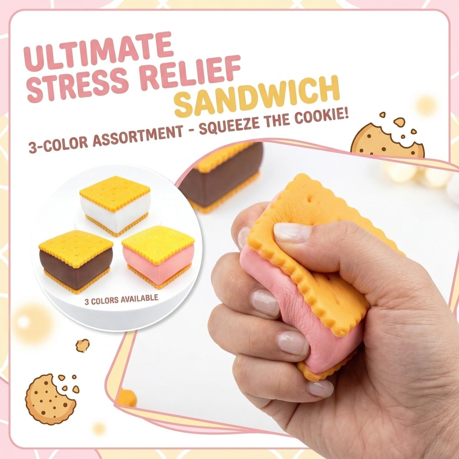 3 Random Color Squeezable Sandwich- Stress Relief Toys, Creative Pressure Release And Decompression Fun One Size
3 Random Color Squeezable Sandwich- Stress Relief Toys, Creative Pressure Release And Decompression Fun One Size