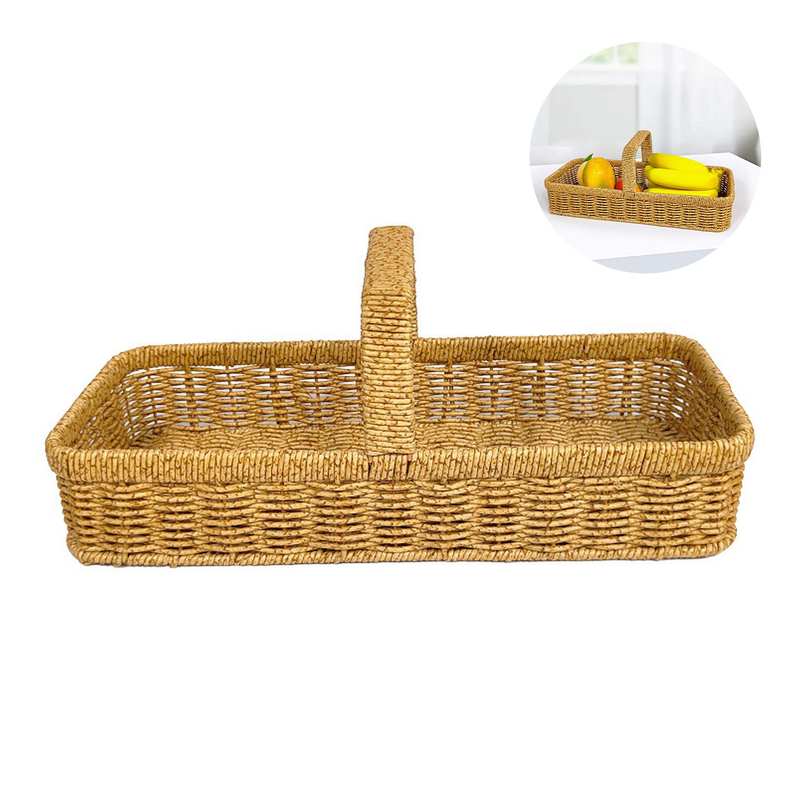 Wicker Style Fruit Basket Hand-made Weave Storage Basket 40x16cm For Home And Outdoor Use
Wicker Style Fruit Basket Hand-made Weave Storage Basket 40x16cm For Home And Outdoor Use