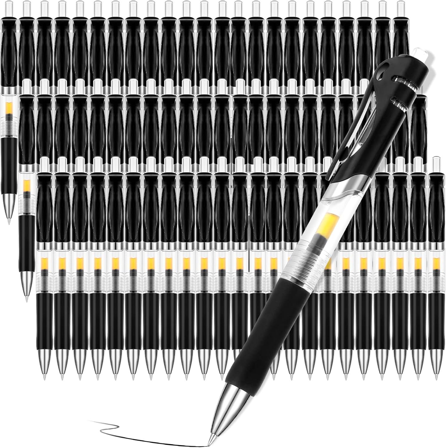 90Pcs Gel Ink Pens Fine Point 0.5mm Metal Tip Retractable Gel Pens Ballpoint Rubber Grip Smooth Pens for Office Back to School чорний
90Pcs Gel Ink Pens Fine Point 0.5mm Metal Tip Retractable Gel Pens Ballpoint Rubber Grip Smooth Pens for Office Back to School чорний