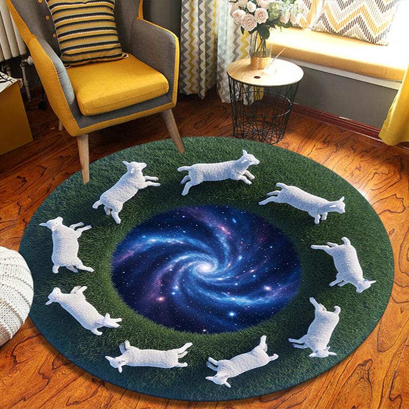 Dogs 3D Visual Round Area Rug,Carpet Rug for Living Room Bedroom Sofa Playroom Decor,Non-slip Floor Mat 80cmx80cm
Dogs 3D Visual Round Area Rug,Carpet Rug for Living Room Bedroom Sofa Playroom Decor,Non-slip Floor Mat 80cmx80cm
