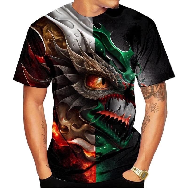 Трехцветная футболка для мужчин, летние футболки с коротким рукавом, топы, футболка с рисунком волка, быстросохнущая и охлаждающая 6XL
Трехцветная футболка для мужчин, летние футболки с коротким рукавом, топы, футболка с рисунком волка, быстросохнущая и охлаждающая 6XL