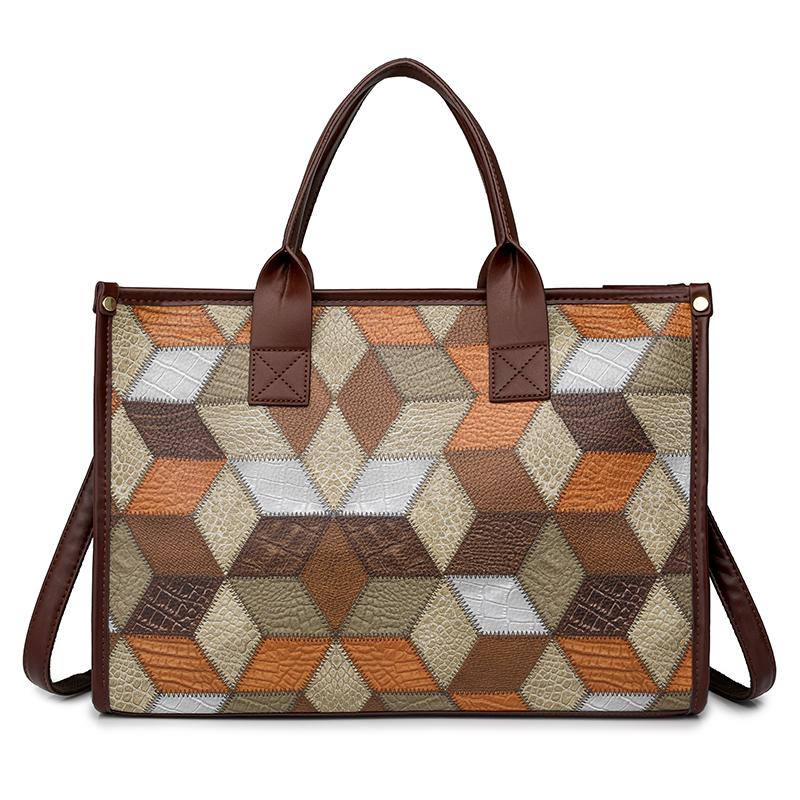 Женская сумка через плечо Color Block Spliced, большая вместительная сумка-тоут из мягкой кожи, легкая сумка
Женская сумка через плечо Color Block Spliced, большая вместительная сумка-тоут из мягкой кожи, легкая сумка