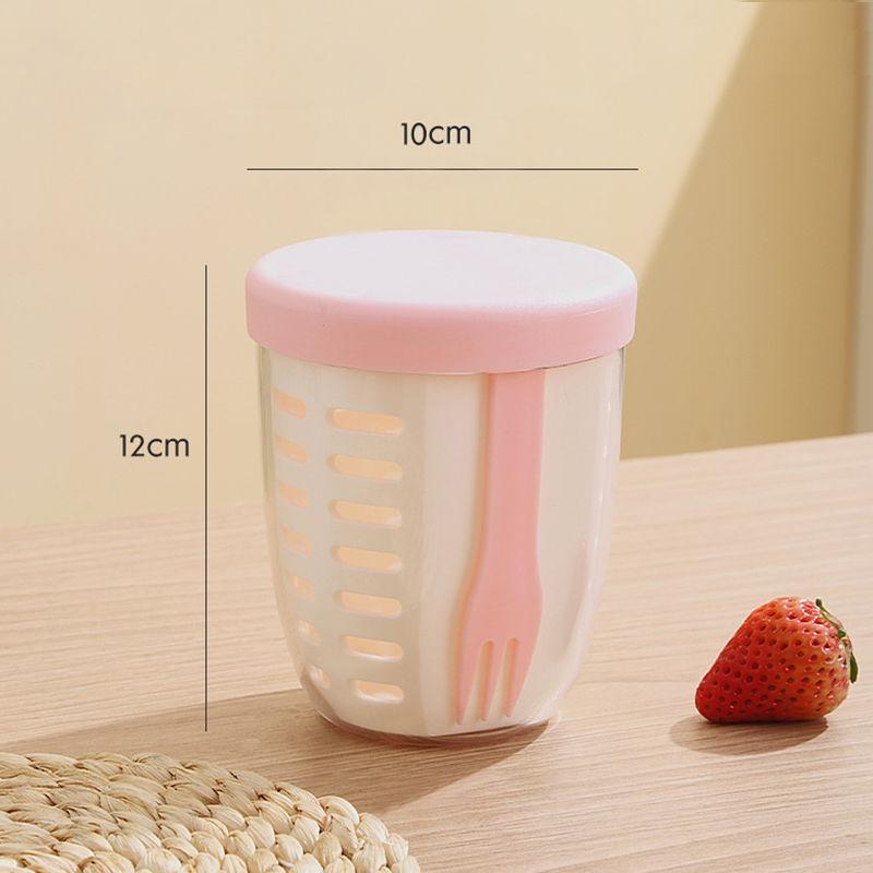 Salad Cup With Fork Cylindrical Plastic Fruit Cup Multifunctional Drainage Function Salad Container, Portable Lunch Box 1PC рожевий
Salad Cup With Fork Cylindrical Plastic Fruit Cup Multifunctional Drainage Function Salad Container, Portable Lunch Box 1PC рожевий