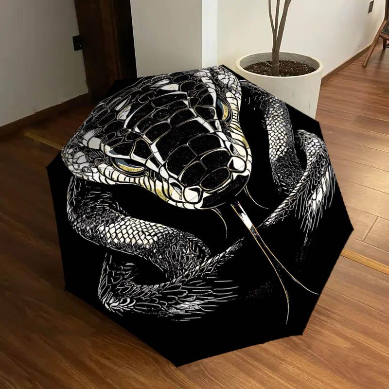 Cobra Snake Head Print Umbrella: Automatic Opening & Closing, Foldable Design, Outdoor, Festival Gift for Fans, Travelers, Daily Use1125114a
Cobra Snake Head Print Umbrella: Automatic Opening & Closing, Foldable Design, Outdoor, Festival Gift for Fans, Travelers, Daily Use1125114a