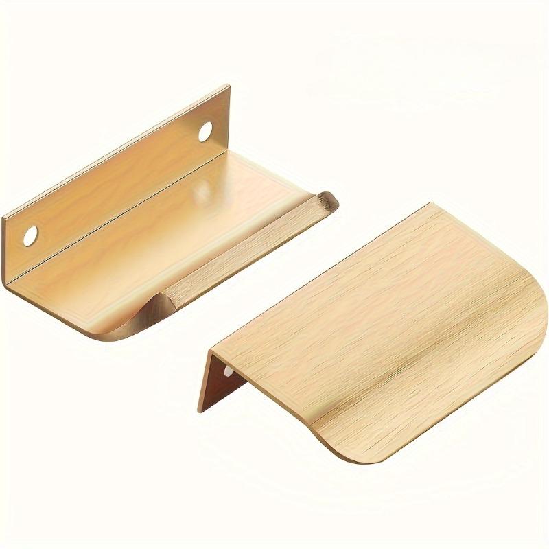 2 Pieces of Sleek Golden Cabinet Handles - Metal Finger Edge Pulls for Kitchen & Bathroom Cupboards
2 Pieces of Sleek Golden Cabinet Handles - Metal Finger Edge Pulls for Kitchen & Bathroom Cupboards