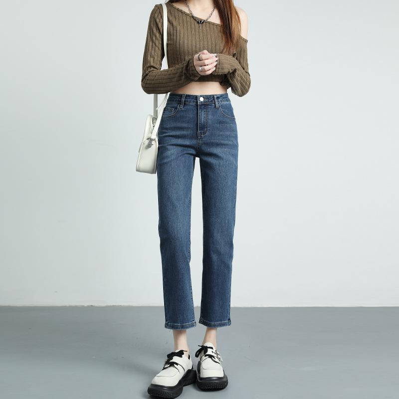 Straight Jeans for Women with High Waist Slim French Stretch Nine-point Pants for Women In Autumn and Winter Loose Light Blue Retro Blue 25
Straight Jeans for Women with High Waist Slim French Stretch Nine-point Pants for Women In Autumn and Winter Loose Light Blue Retro Blue 25