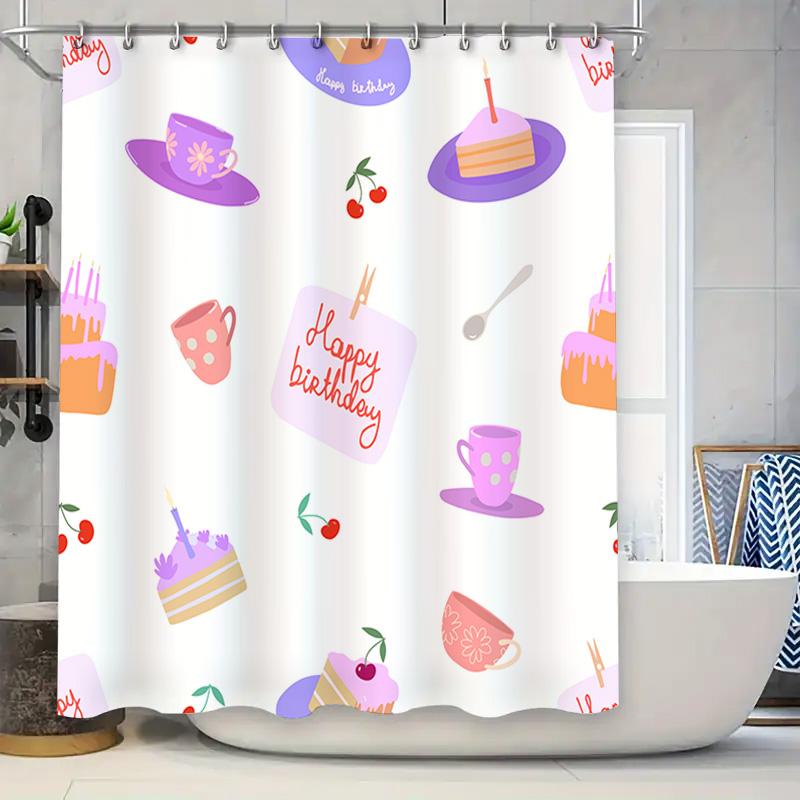 Delightful Birthday Party Shower Curtain Decor With Cake Cupcakes Perfect Gift For Girls W60H190(CM)-1 Pcs
Delightful Birthday Party Shower Curtain Decor With Cake Cupcakes Perfect Gift For Girls W60H190(CM)-1 Pcs