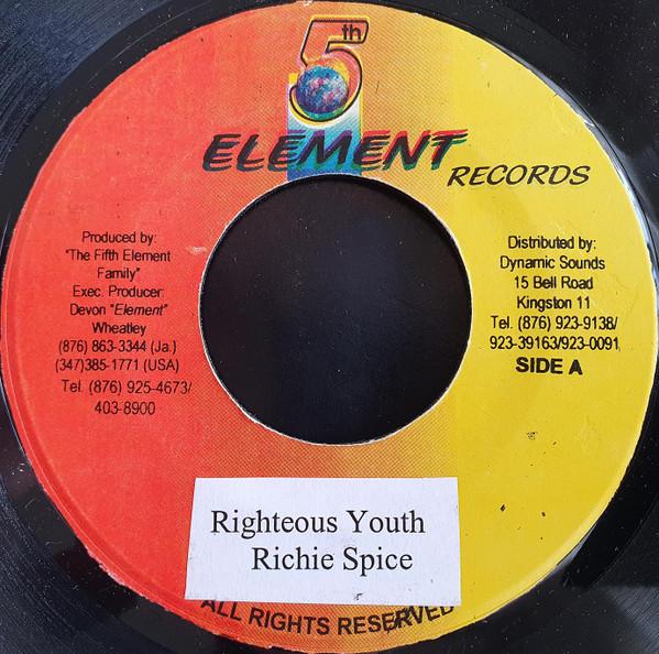 7inch Record RICHIE SPICE - Righteous Youth NONE 5th Element Rec Jamaica Reggae, Ska & Dub Used
7inch Record RICHIE SPICE - Righteous Youth NONE 5th Element Rec Jamaica Reggae, Ska & Dub Used