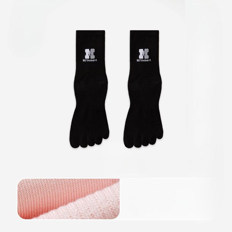 Женские осенние спортивные носки, впитывающие пот, дышащие, бактериостатические, дезодорирующие, бесшовные, носки с пятью пальцами 1 pair чёрный
Женские осенние спортивные носки, впитывающие пот, дышащие, бактериостатические, дезодорирующие, бесшовные, носки с пятью пальцами 1 pair чёрный