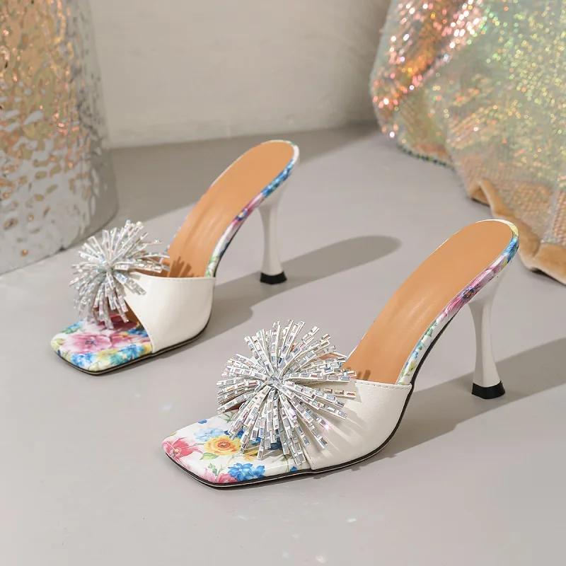 Eilyken Summer Floral Print Women s Mules Square Toe Thin High Heel Slippers Rhinestone Open Toe Slip on Party Dress Sandals 35 белый
Eilyken Summer Floral Print Women s Mules Square Toe Thin High Heel Slippers Rhinestone Open Toe Slip on Party Dress Sandals 35 белый